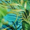 1 Yard Green and Blue Ferns and Foliage Digitally Printed Silk Chiffon 53 inch Width